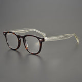 Eddy Rectangle Acetate Glasses Frame Rectangle Frames Southood Leopard Yellow 