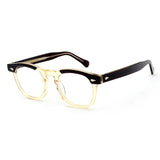 Eddy Rectangle Acetate Glasses Frame Rectangle Frames Southood Red Yellow 