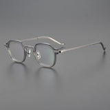 Egon Titanium Acetate Glasses Frame Rectangle Frames Southood Grey 