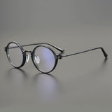 Ehan Vintage Titanium Eyeglasses Frame Round Frames Southood Black 