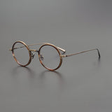 Eichi Vintage Round Glasses Frame Round Frames Southood Leopard brown 