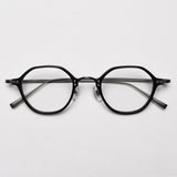 Eman Vintage Geometric Glasses Frame Geometric Frames Southood Black 