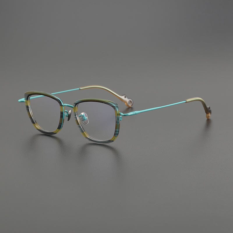 Genki Vintage Rectangle Glasses Frame Rectangle Frames Southood Blue 