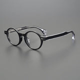 Gus Round Acetate Glasses Frame Round Frames Southood Black 