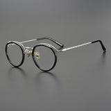 Hadwin Vintage Acetate Round Glasses Frame Round Frames Southood Black 