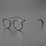 Hadwin Vintage Acetate Round Glasses Frame Round Frames Southood Blue Gray 