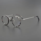 Hadwin Vintage Acetate Round Glasses Frame Round Frames Southood Red Blue Stripe 