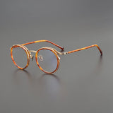 Hamo Vintage Round Glasses Frame Round Frames Southood Leopard 