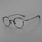 Harald Vintage Round Glasses Frame Round Frames Southood Black Grey 