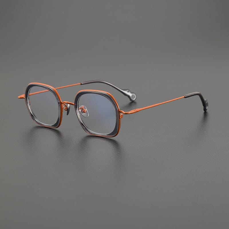 Haru Vintage Square Glasses Frame Rectangle Frames Southood Gray Orange 