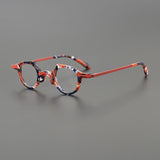 Kalf Vintage Distinctive Glasses Frame Geometric Frames Southood Black Red 