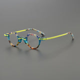 Kalf Vintage Distinctive Glasses Frame Geometric Frames Southood Blue Yellow 