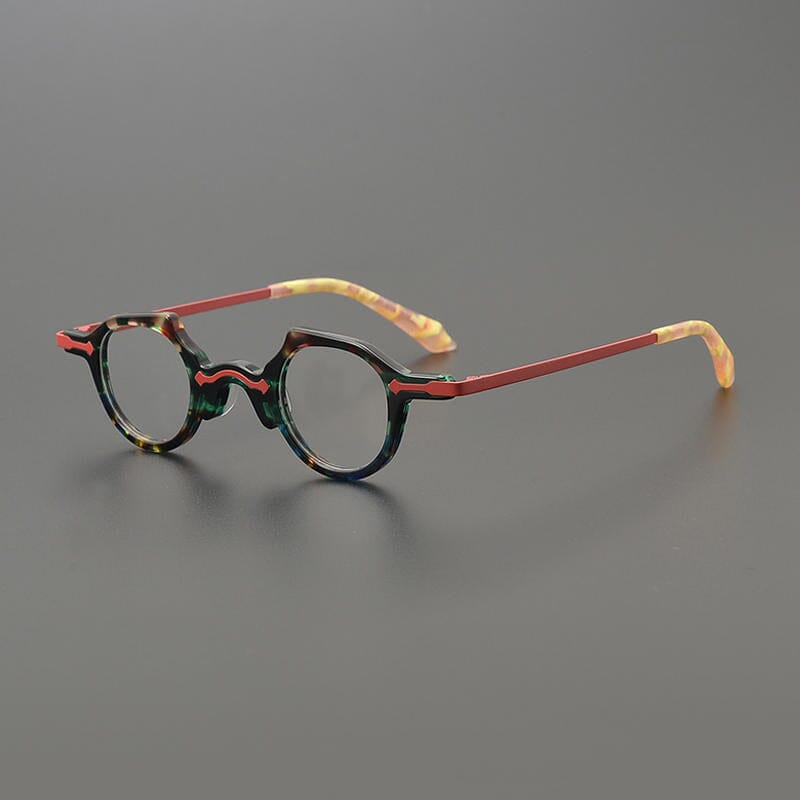 Kalf Vintage Distinctive Glasses Frame Geometric Frames Southood Green Red 