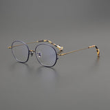 Kioshi Vintage Round Glasses Frame Round Frames Southood Blue Bronze 