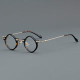 Logan Retro Geometric Glasses Frame Geometric Frames Southood Leopard Gold 