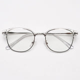 Miguel Vintage Browline Eyeglasses Frame Browline Frames Southood Clear Silver 