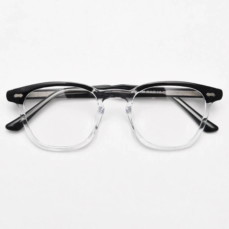 Oke Vintage Tr90 Optical Frame Geometric Frames Southood BlackClear 