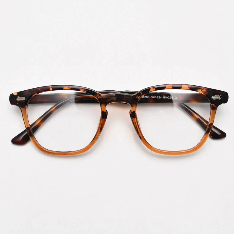 Oke Vintage Tr90 Optical Frame Geometric Frames Southood LeopardTea 