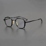 Ozuru Pilot Titanium Glasses Frame Aviator Frames Southood Black 