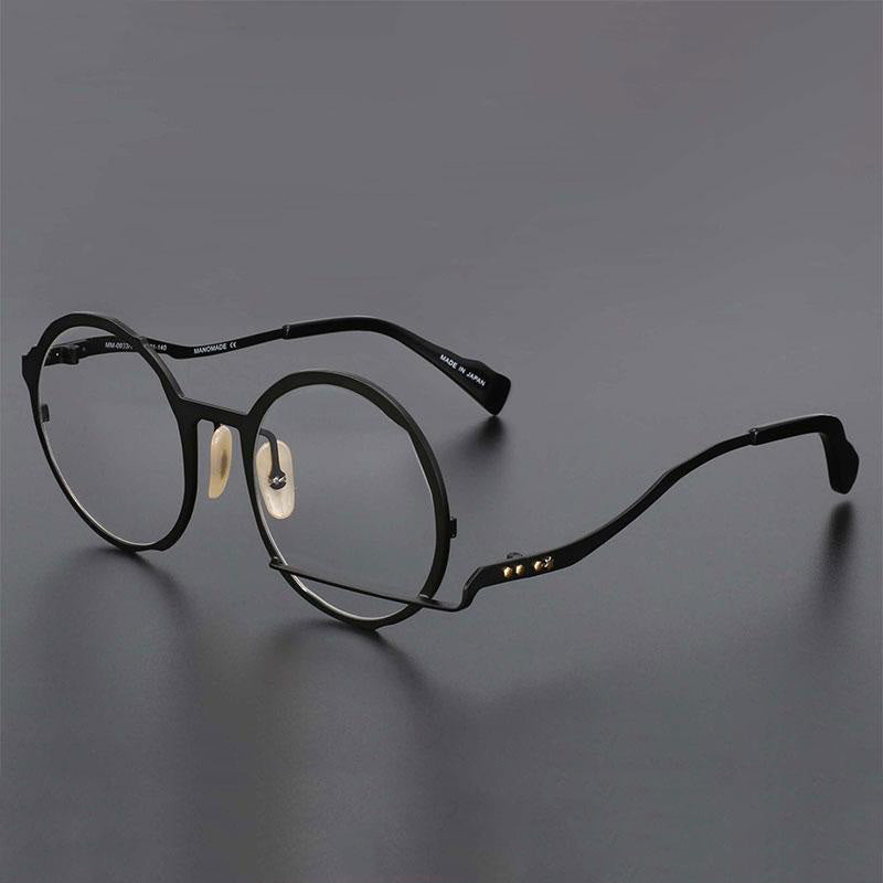 Perry Irregular High-End Retro Round Glasses Frame