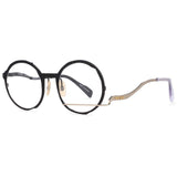 Perry Irregular High-End Retro Round Glasses Frame