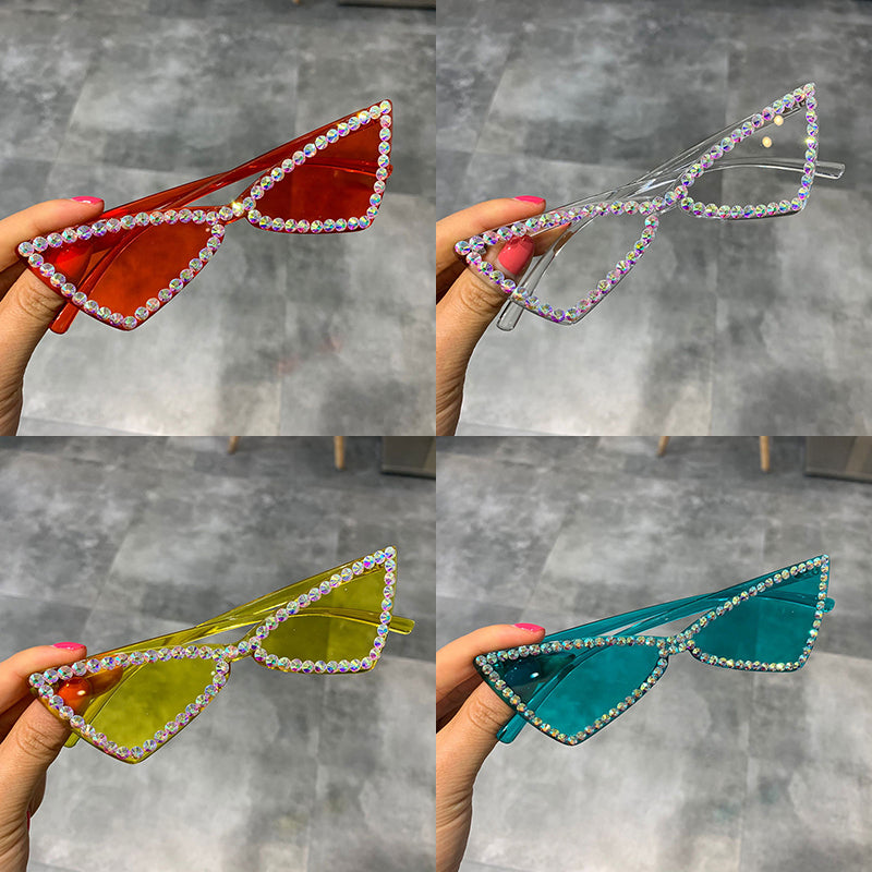 Sexy Triangle Rhinestone Sunglasses UV400
