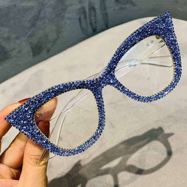 Rhinestones Eyeglasses Fomoloo