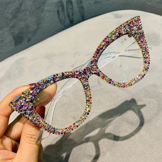 Buy Cat Eye Glasses Rhinestone Glasses Online Trendy Prescription Glasses, Crush