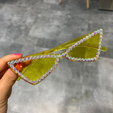 Sexy Triangle Rhinestone Sunglasses UV400