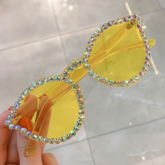 Sexy Triangle Rhinestone Sunglasses UV400
