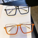 Oversized Half Frame Square Eyeglasses Frame
