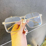 Linda Oversized Square Transparent Glasses