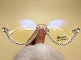Jennifer Luxury Rhinestone Cat Eye Glasses