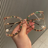 Becky Luxury CZ Rhinestone Oversized Sunglasses