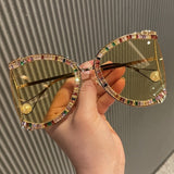 Becky Luxury CZ Rhinestone Oversized Sunglasses