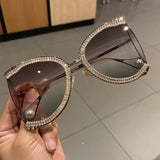 Becky Luxury Rhinestone Oversized Glasses
