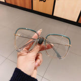 Susan Glamorous Leoaprd Clear Glasses Frame