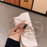Susan Glamorous Leoaprd Clear Glasses Frame