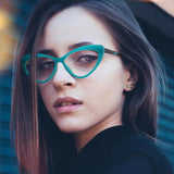 Delia Cat Eye Plastic Titanium Optical Glasses Frame