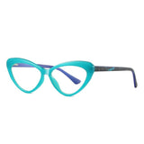 Delia Cat Eye Plastic Titanium Optical Glasses Frame