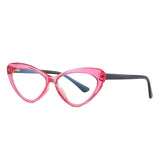 Delia Cat Eye Plastic Titanium Optical Glasses Frame