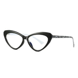 Delia Cat Eye Plastic Titanium Optical Glasses Frame
