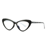 Delia Cat Eye Plastic Titanium Optical Glasses Frame