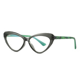 Delia Cat Eye Plastic Titanium Optical Glasses Frame