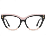Celeste Oversized Two-Color Stitching Glasses Frame