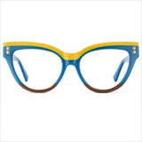 Celeste Oversized Two-Color Stitching Glasses Frame