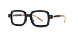 Des Vintage Black Square Glasses Frame