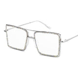 Glory Rhinestone Square Glasses Frames