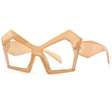 Jenny Oversized Irregular Square Glasses Frame