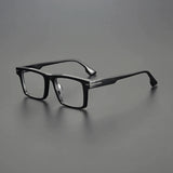 Raidon Retro Acetate Glasses Frame Rectangle Frames Southood Black 